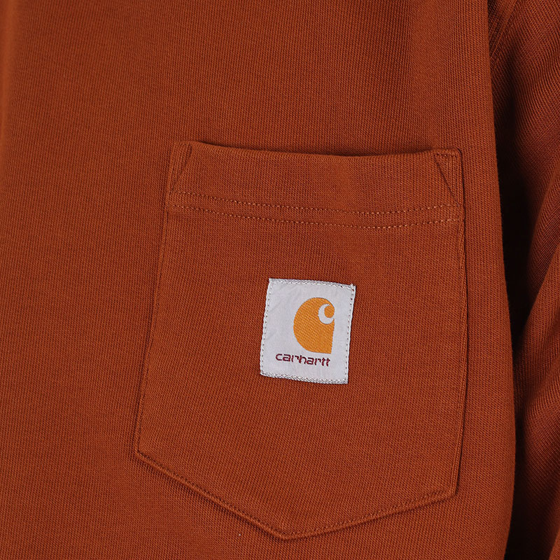 Мужская толстовка Carhartt WIP Pocket Sweat (I027681-brandy)  - цена, описание, фото 4